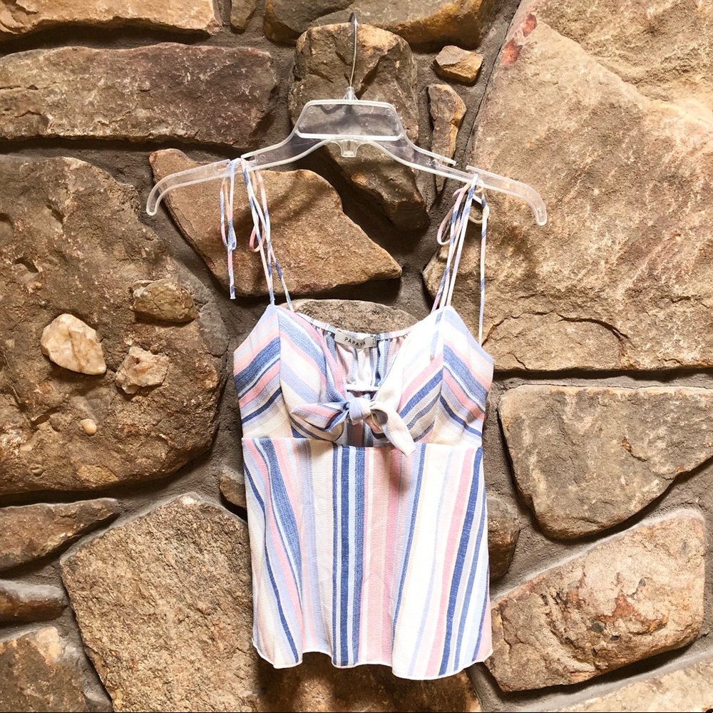 Papaya cropped peplum top